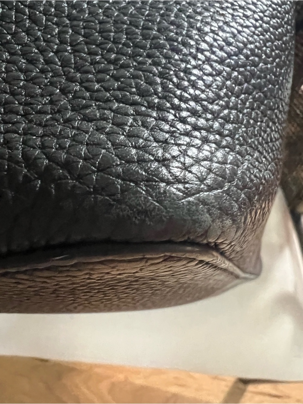 Tory Burch Perry Black Pebbled Leather Tote - Picture 10 of 16